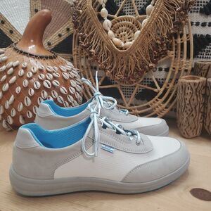 SAS Womens 7.5M Sporty Lux Sneaker Lace Up Walking Leather Medicare Diabetic USA